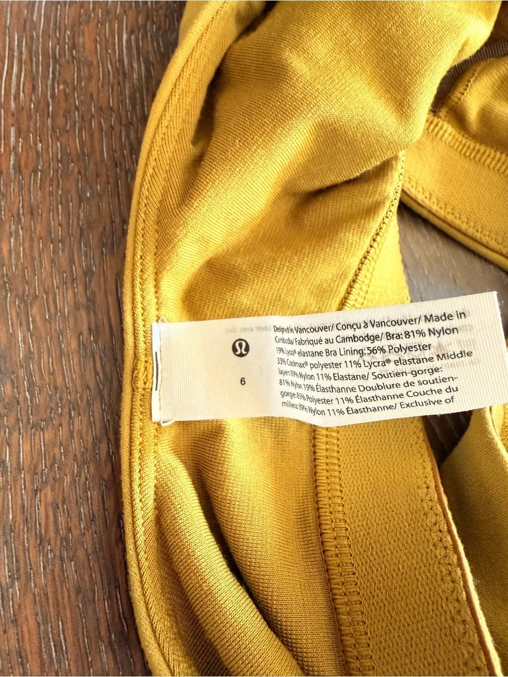 lululemon Nulu Cross-Front Yoga Bra in Auric Gold - Picture 8 of 10